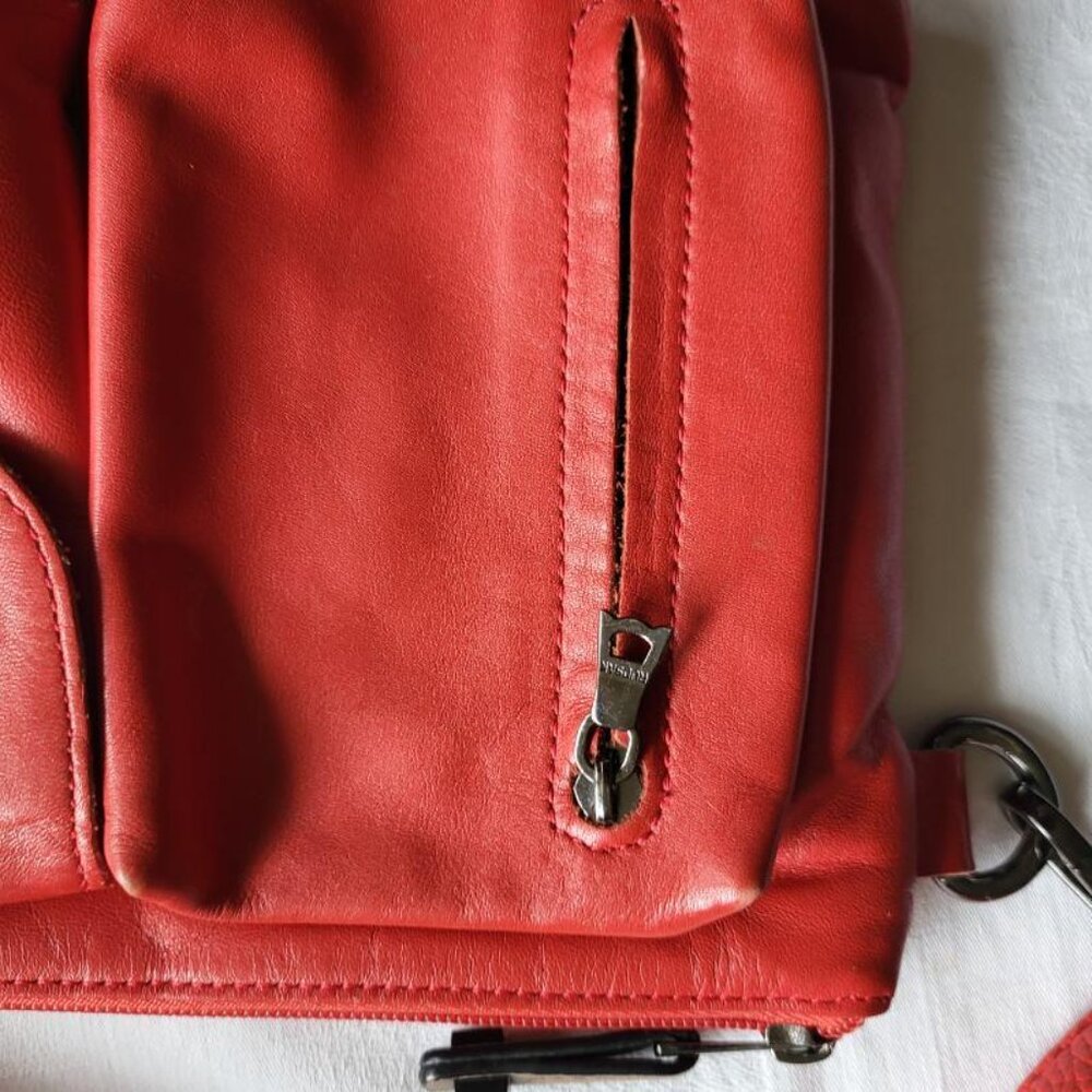 Red leather RUDSAK crossbody bag - Picture 13 of 15